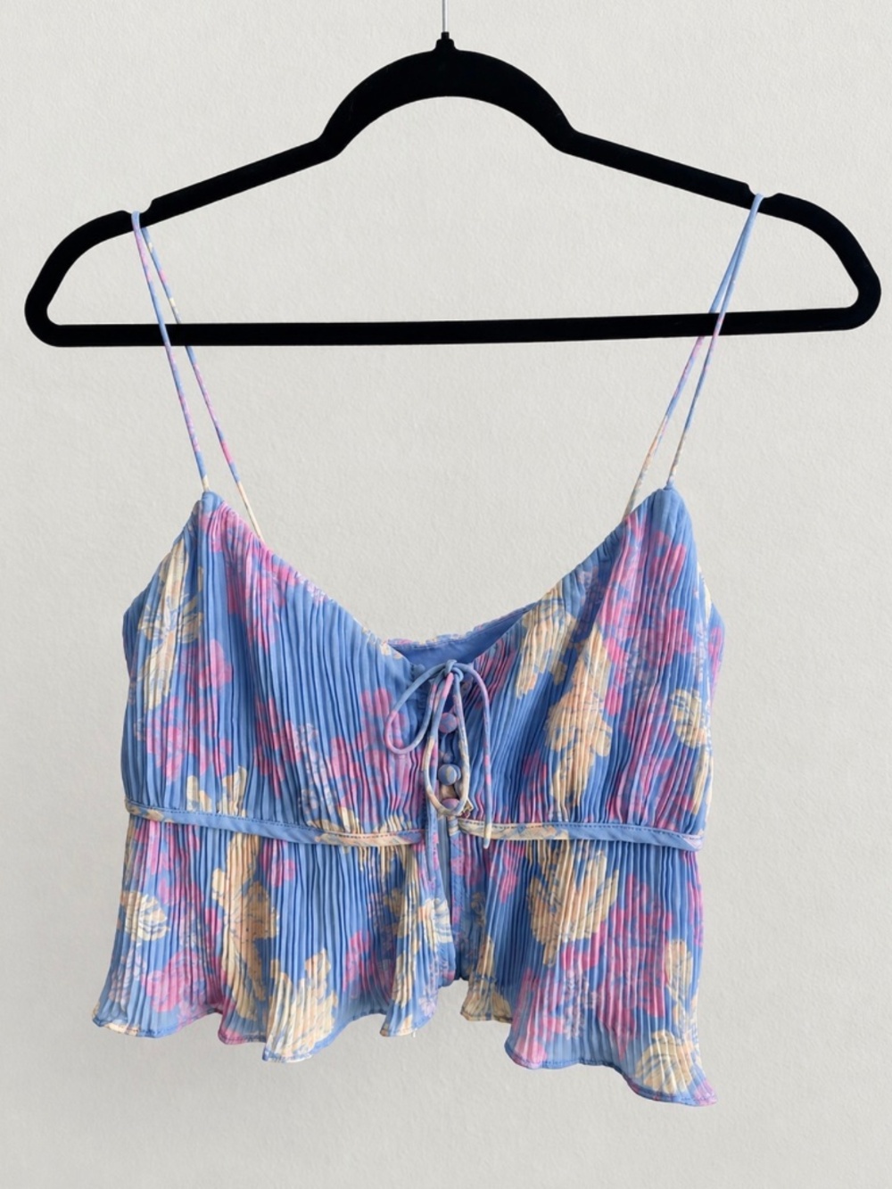 NWT Sabo Cleo Pleated Top in Iris Vacay